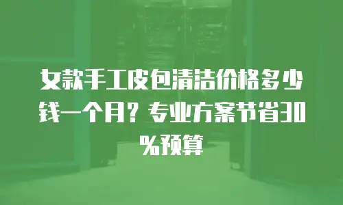 女款手工皮包清洁价格多少钱一个月？专业方案节省30%预算