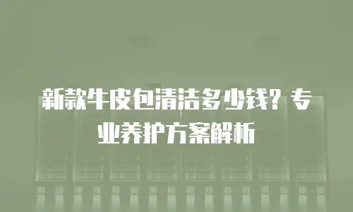 新款牛皮包清洁多少钱？专业养护方案解析