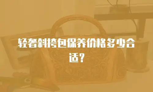 轻奢斜挎包保养价格多少合适？