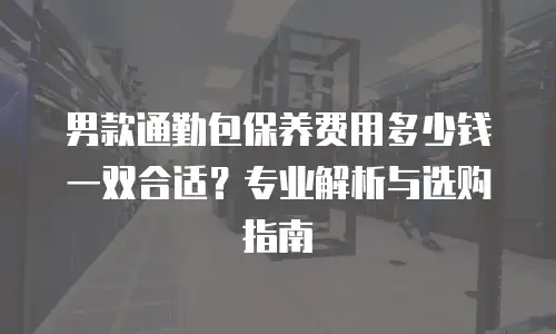 男款通勤包保养费用多少钱一双合适？专业解析与选购指南