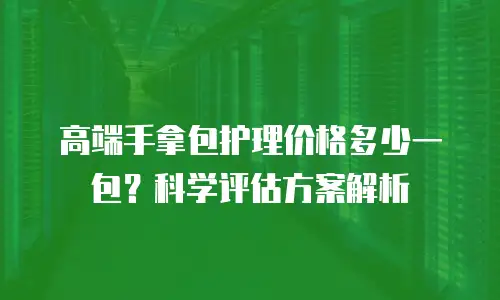 高端手拿包护理价格多少一包？科学评估方案解析