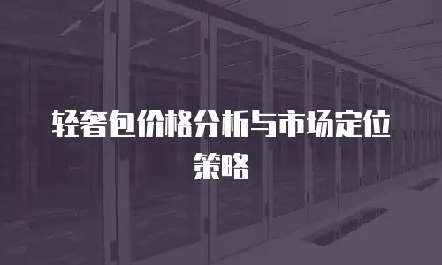 轻奢包价格分析与市场定位策略