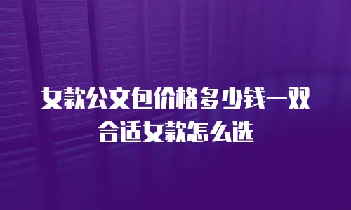 女款公文包价格多少钱一双合适女款怎么选