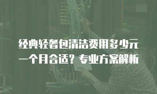 经典轻奢包清洁费用多少元一个月合适？专业方案解析