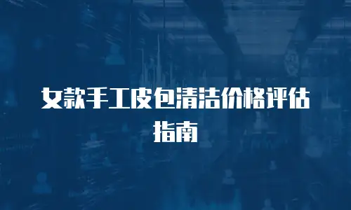 女款手工皮包清洁价格评估指南