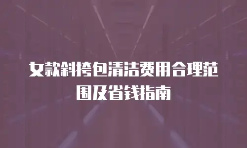 女款斜挎包清洁费用合理范围及省钱指南