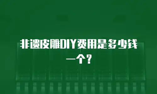 非遗皮雕DIY费用是多少钱一个？