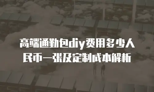 高端通勤包diy费用多少人民币一张及定制成本解析