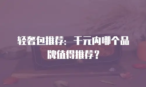 轻奢包推荐：千元内哪个品牌值得推荐？