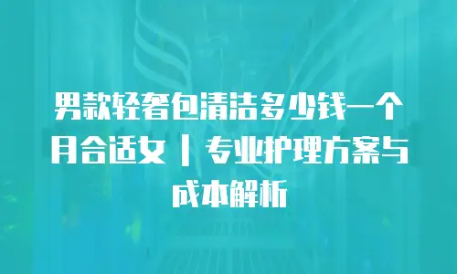 男款轻奢包清洁多少钱一个月合适女 | 专业护理方案与成本解析