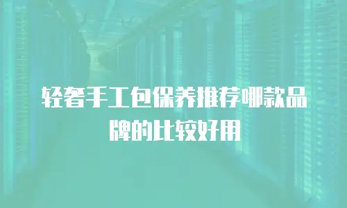 轻奢手工包保养推荐哪款品牌的比较好用