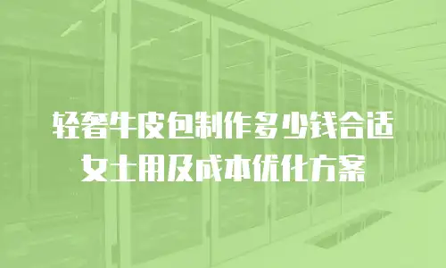 轻奢牛皮包制作多少钱合适女士用及成本优化方案