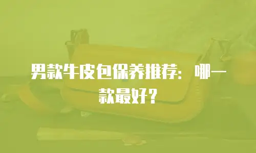 男款牛皮包保养推荐：哪一款最好？