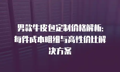 男款牛皮包定制价格解析：每件成本明细与高性价比解决方案