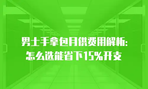 男士手拿包月供费用解析：怎么选能省下15%开支