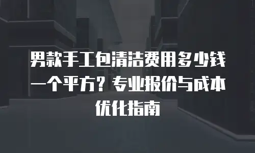 男款手工包清洁费用多少钱一个平方？专业报价与成本优化指南