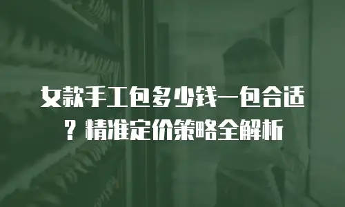 女款手工包多少钱一包合适？精准定价策略全解析