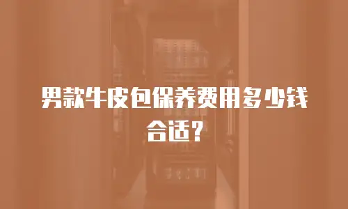 男款牛皮包保养费用多少钱合适？