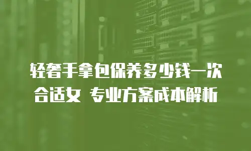 轻奢手拿包保养多少钱一次合适女 专业方案成本解析
