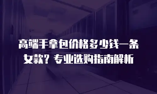 高端手拿包价格多少钱一条女款？专业选购指南解析