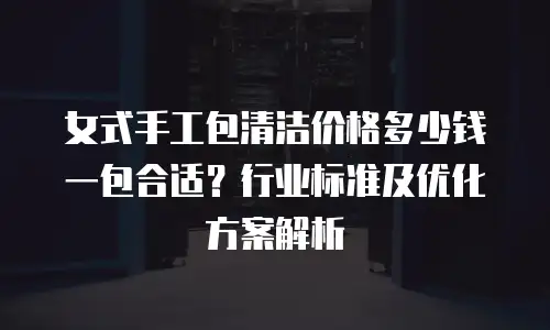 女式手工包清洁价格多少钱一包合适？行业标准及优化方案解析