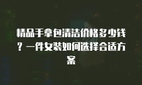 精品手拿包清洁价格多少钱？一件女装如何选择合适方案