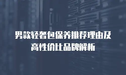 男款轻奢包保养推荐理由及高性价比品牌解析