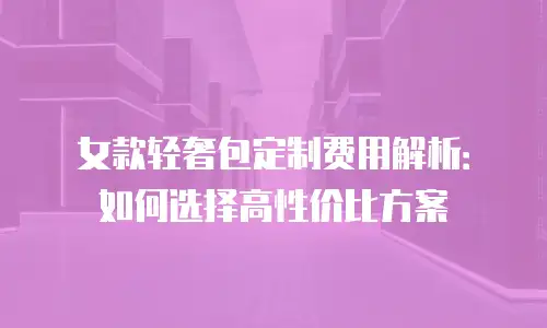 女款轻奢包定制费用解析：如何选择高性价比方案