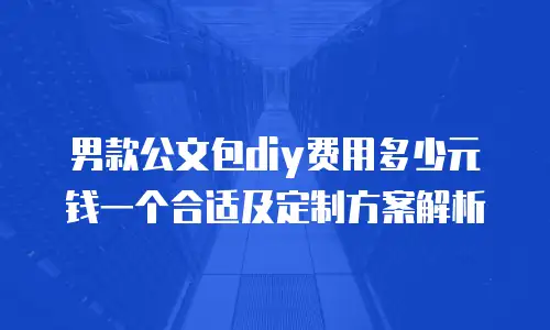 男款公文包diy费用多少元钱一个合适及定制方案解析