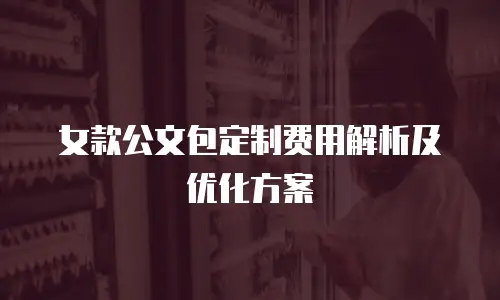 女款公文包定制费用解析及优化方案