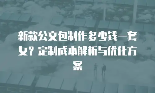 新款公文包制作多少钱一套女？定制成本解析与优化方案