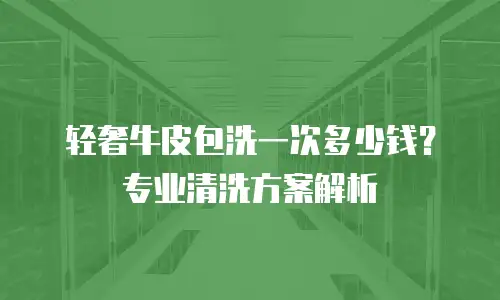 轻奢牛皮包洗一次多少钱？专业清洗方案解析