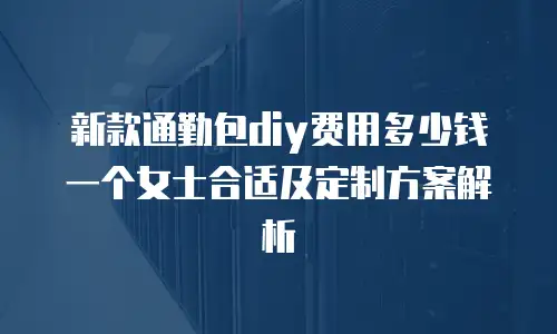 新款通勤包diy费用多少钱一个女士合适及定制方案解析