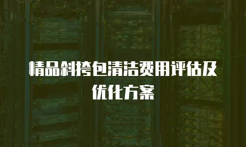 精品斜挎包清洁费用评估及优化方案