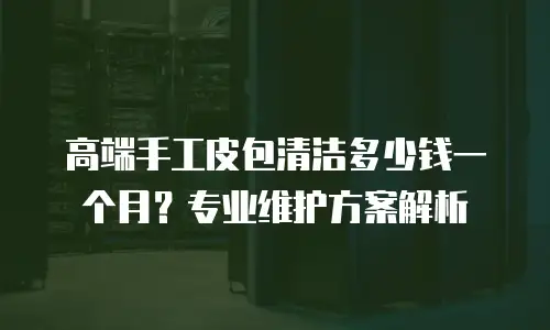 高端手工皮包清洁多少钱一个月？专业维护方案解析