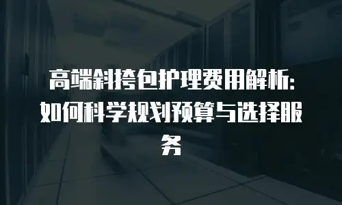 高端斜挎包护理费用解析：如何科学规划预算与选择服务