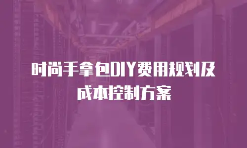 时尚手拿包DIY费用规划及成本控制方案