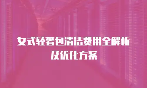 女式轻奢包清洁费用全解析及优化方案