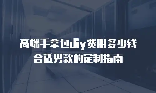 高端手拿包diy费用多少钱合适男款的定制指南