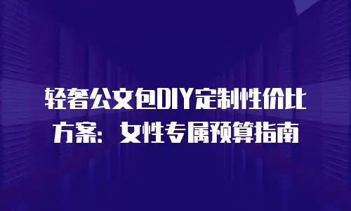 轻奢公文包DIY定制性价比方案：女性专属预算指南