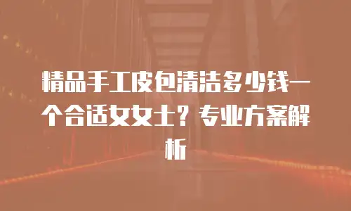 精品手工皮包清洁多少钱一个合适女女士？专业方案解析