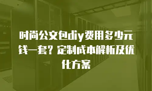 时尚公文包diy费用多少元钱一套？定制成本解析及优化方案