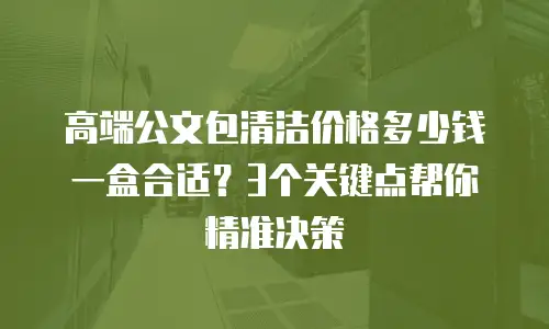 高端公文包清洁价格多少钱一盒合适？3个关键点帮你精准决策