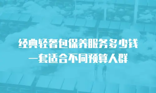 经典轻奢包保养服务多少钱一套适合不同预算人群