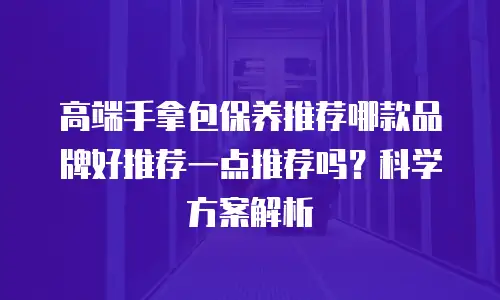 高端手拿包保养推荐哪款品牌好推荐一点推荐吗？科学方案解析
