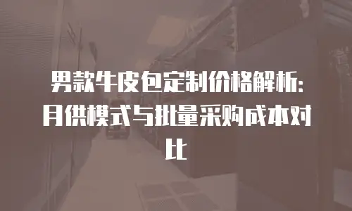 男款牛皮包定制价格解析：月供模式与批量采购成本对比