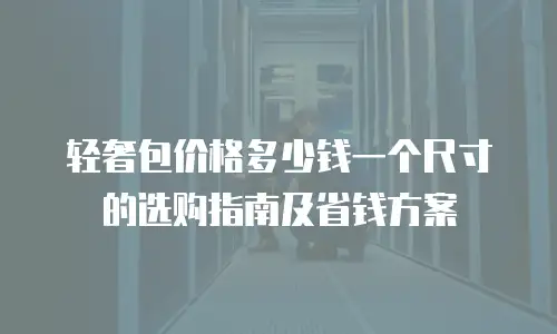 轻奢包价格多少钱一个尺寸的选购指南及省钱方案