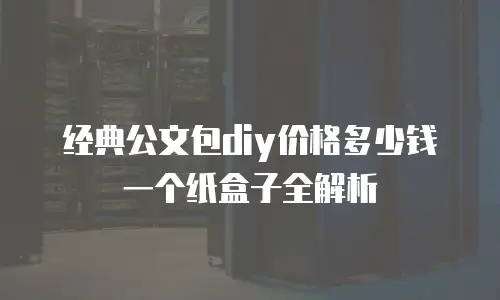 经典公文包diy价格多少钱一个纸盒子全解析