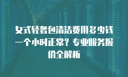女式轻奢包清洁费用多少钱一个小时正常？专业服务报价全解析