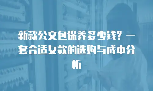 新款公文包保养多少钱？一套合适女款的选购与成本分析